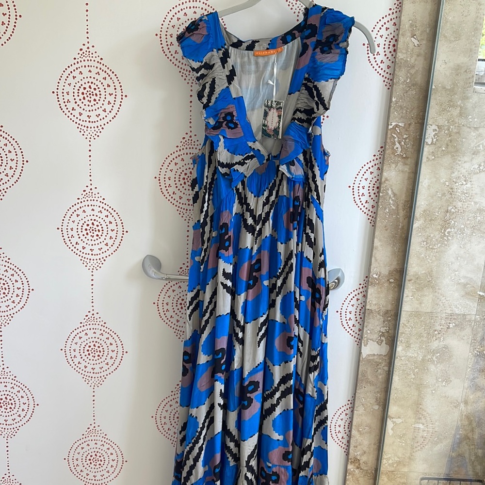 Oliphant Blue and Black Patterned Dress